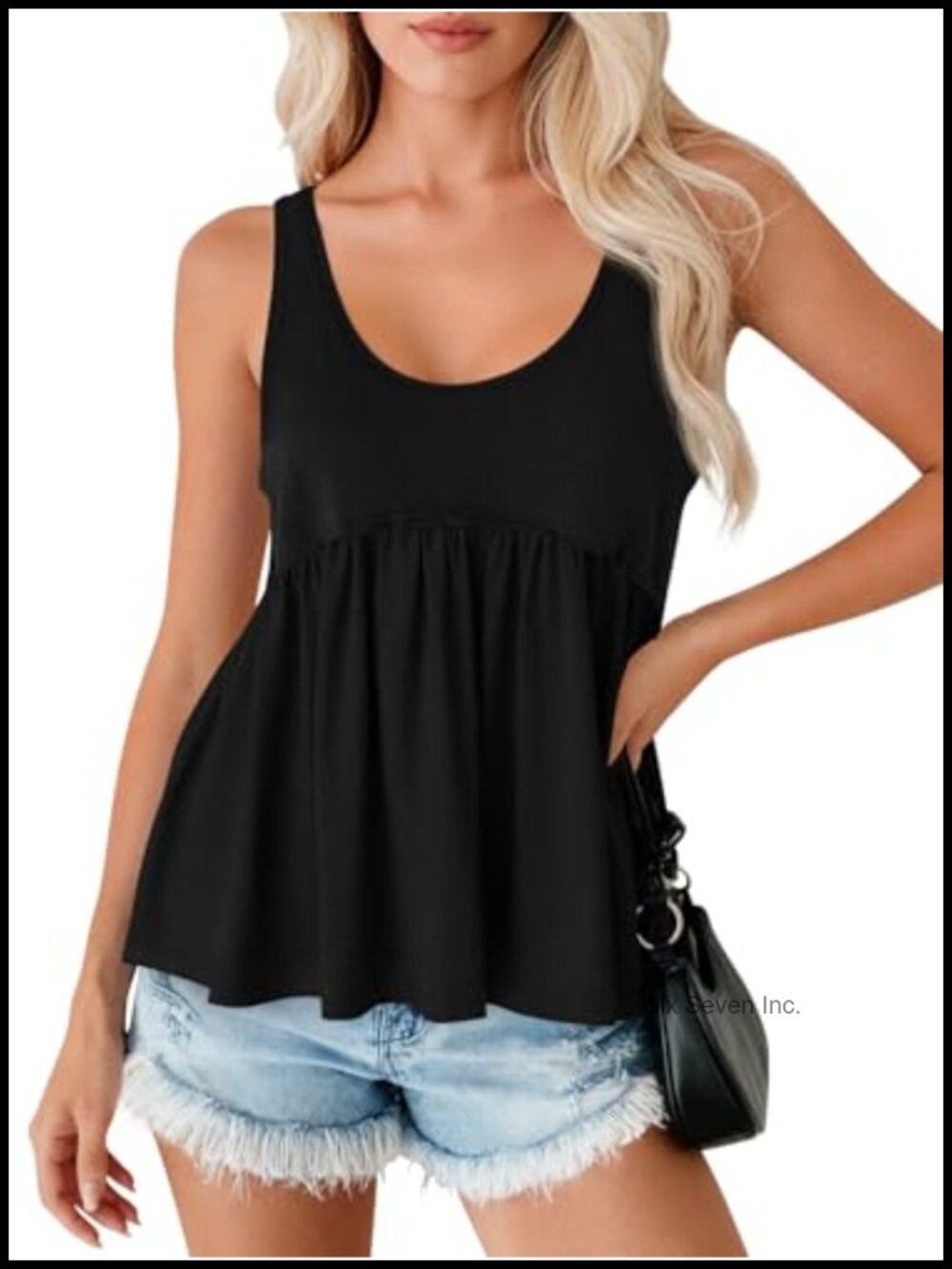 Women's Pleated Peplum Tank Top Sleeveless Babydoll Cami Summer Casual Top